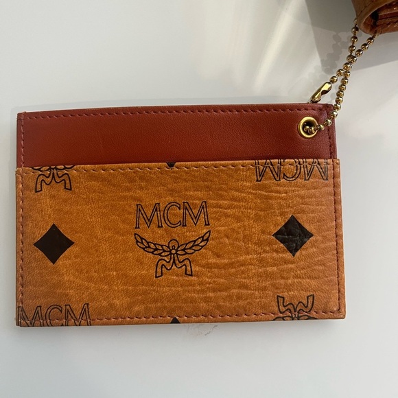 MCM COGNAC VISETOS TRIFOLD WALLET a WITH CARD HOLDER - Picture 4 of 16